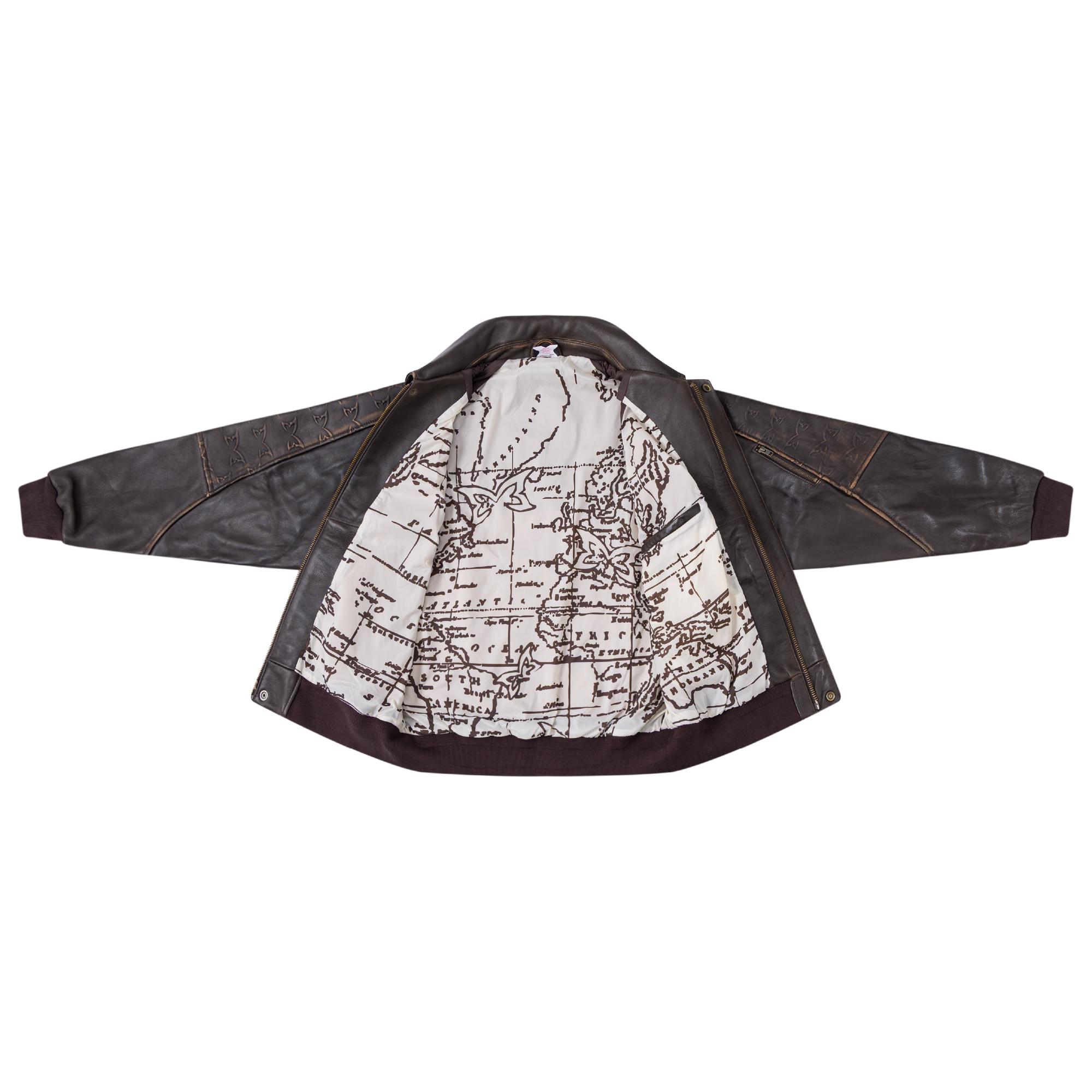 Aged Leather Jacket (Brown)