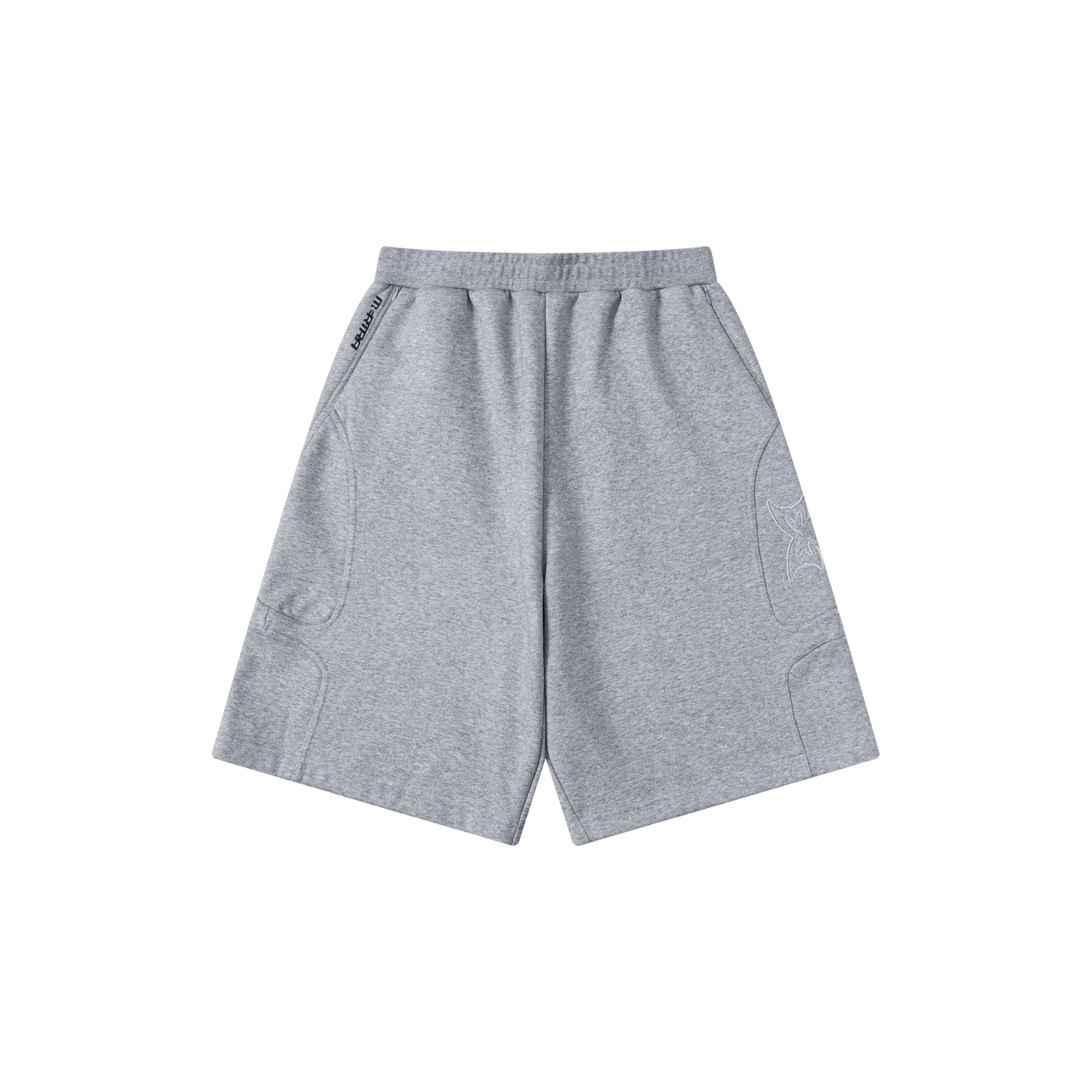 Split Panel Tracksuit Shorts (Grey)