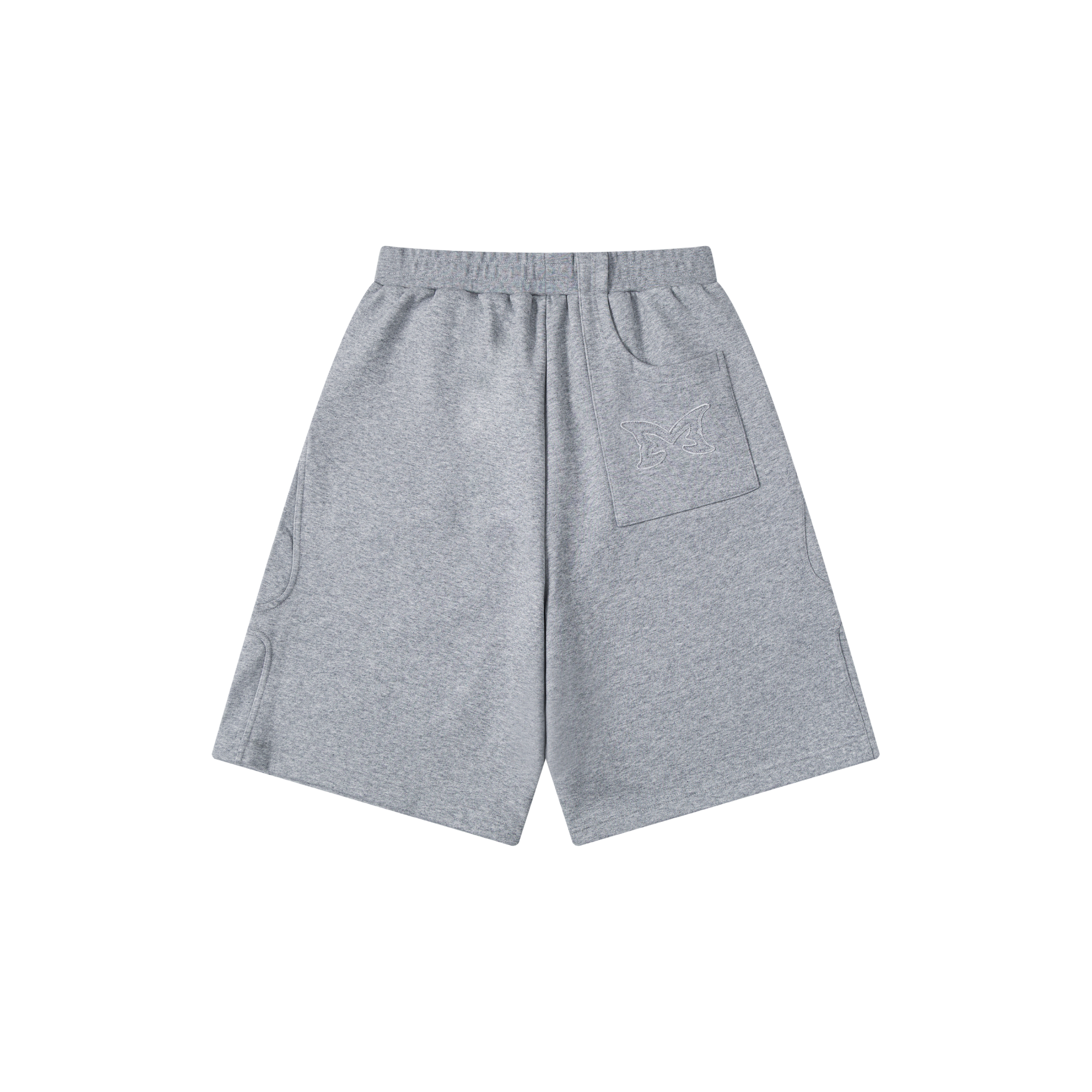 Split Panel Tracksuit Shorts (Grey)