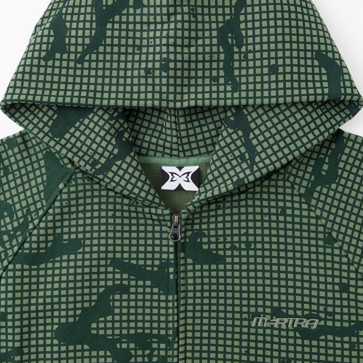 Grid Camo Hood (Green)