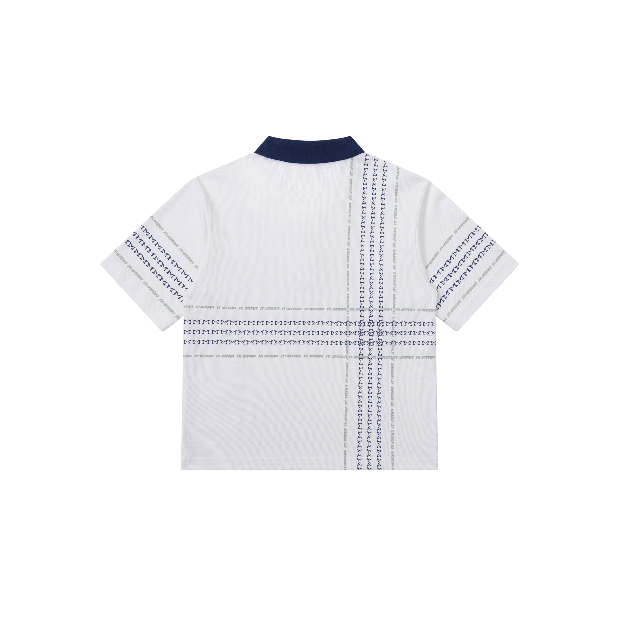 Crosscut Polo (White / Blue)