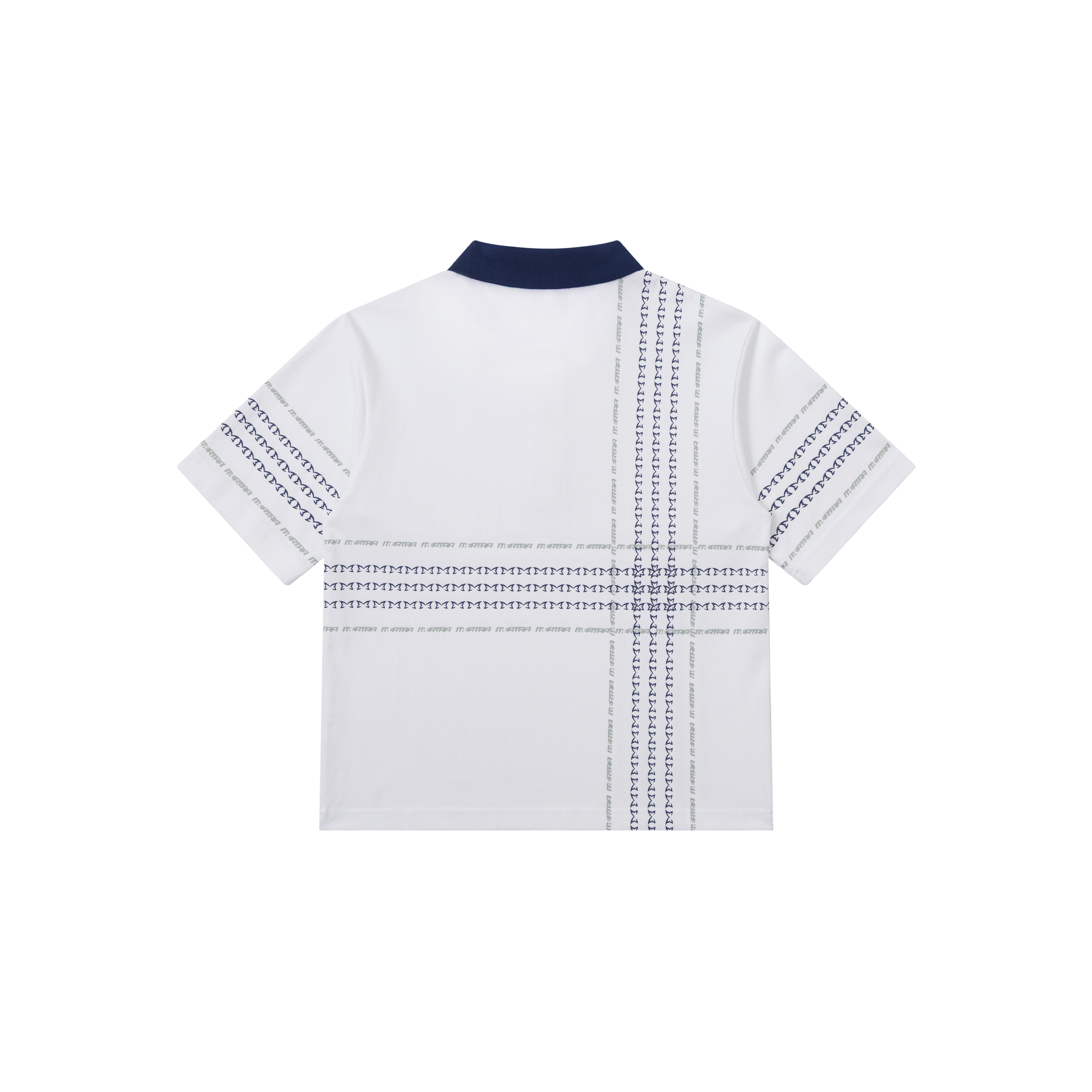 Crosscut Polo (White / Blue)
