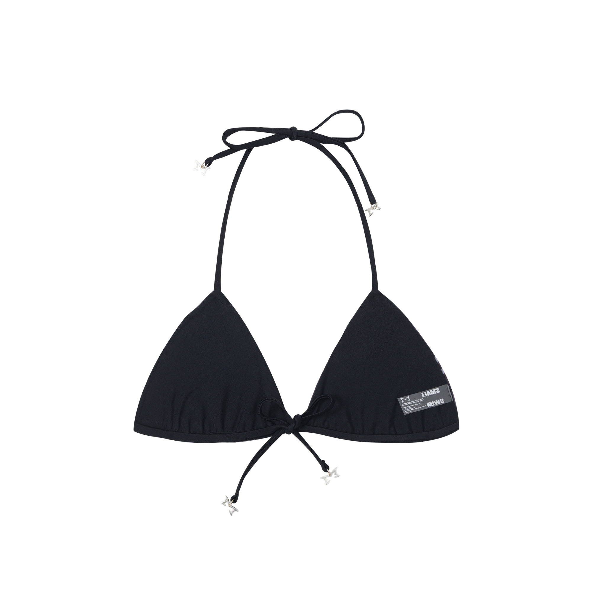 Merva Check Bikini Top (Black)