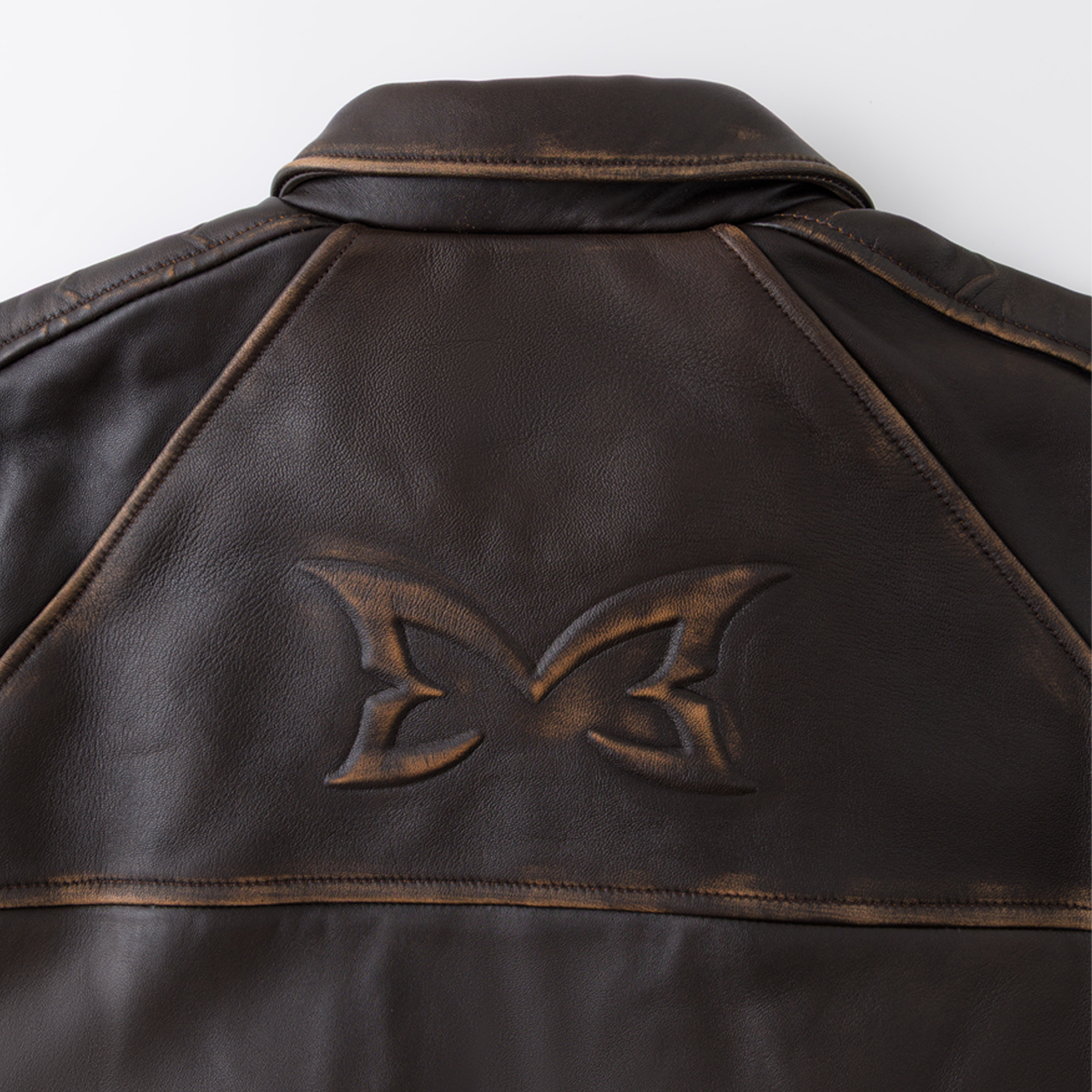 Aged Leather Jacket (Brown)