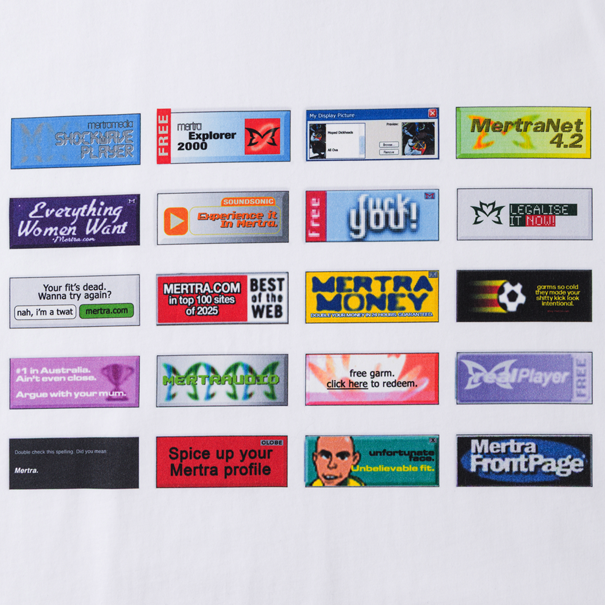 Archive Banner Tee (White)