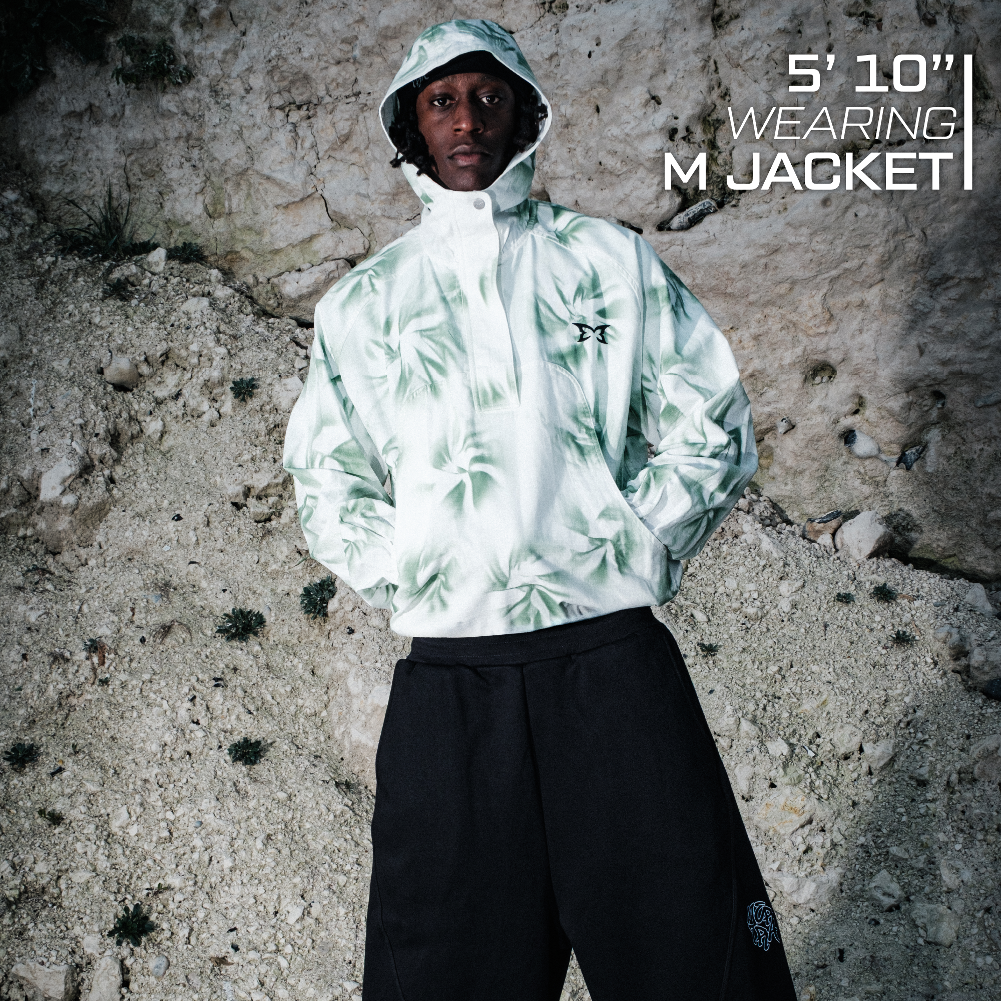 Mertra Hand Spray Pullover (Green⁄White) Mertra HandSpray Pullover 
