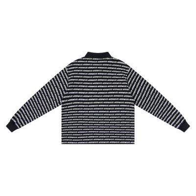 Logo Stripe Rugby (Black)