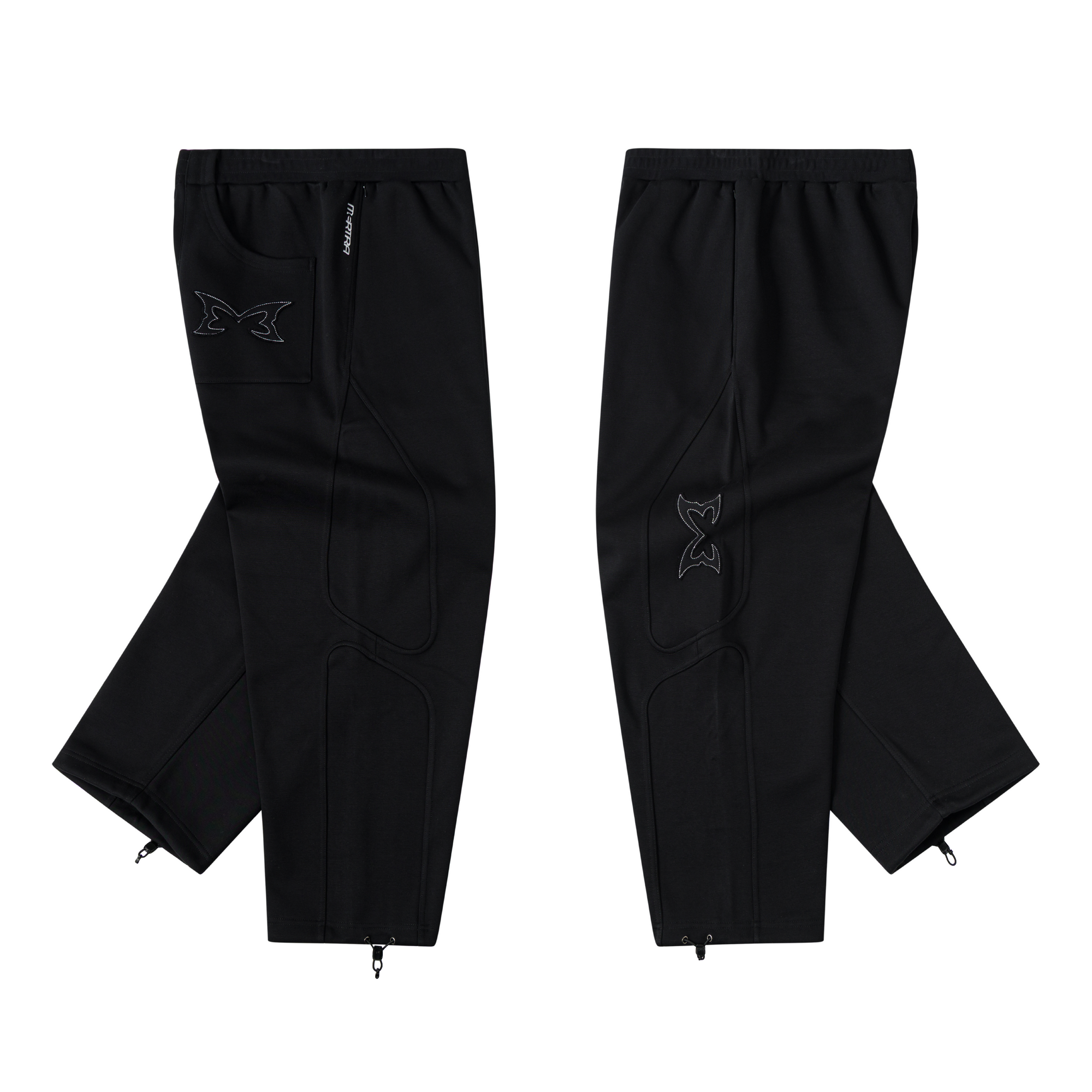Split Panel Joggers (Black)
