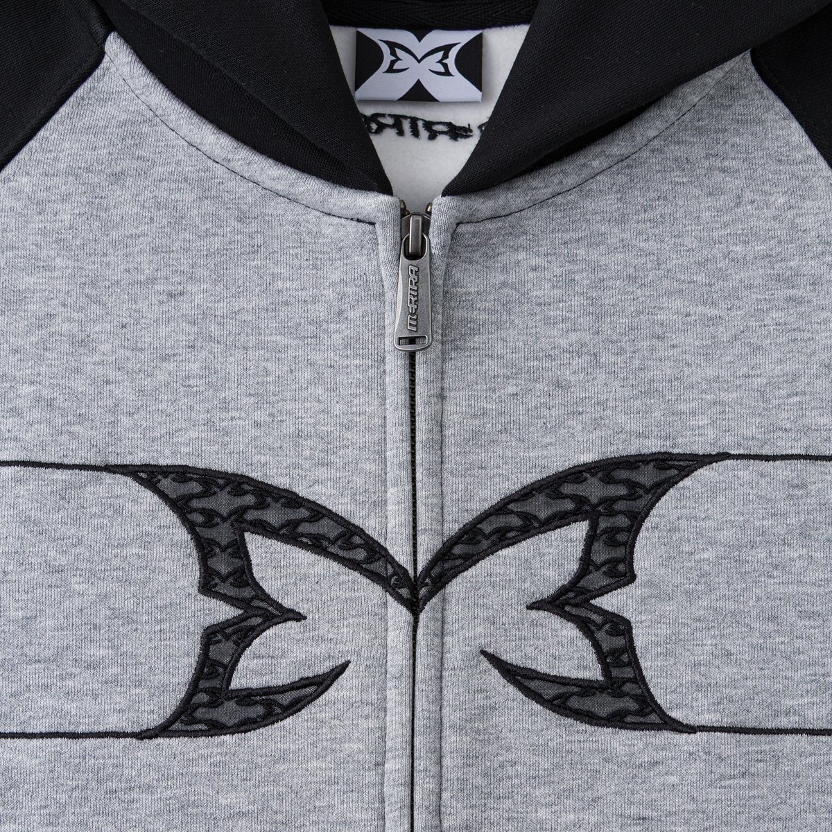 Webbed Lace Hood (Black / Grey)