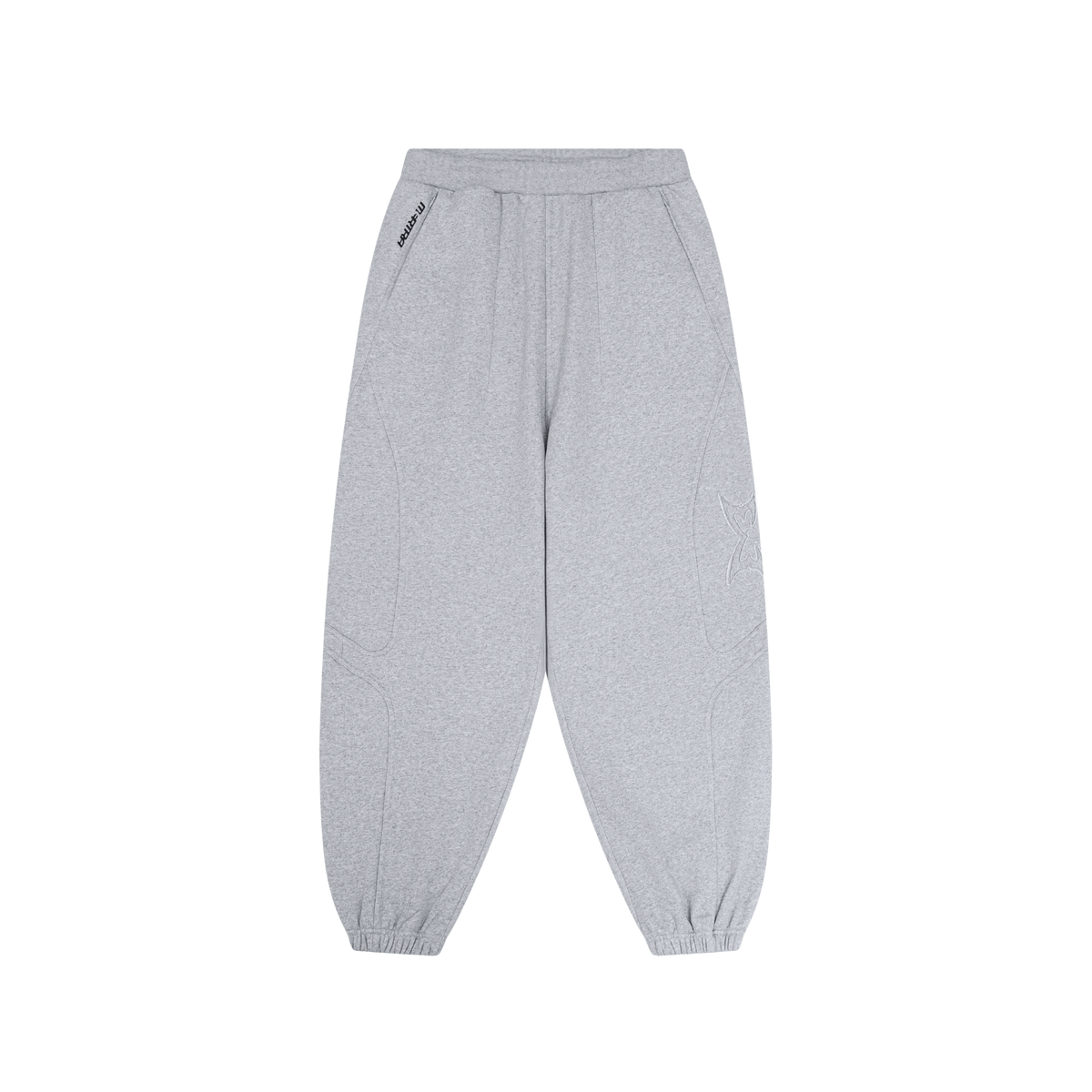 Split Panel Cuffed Joggers (Grey)