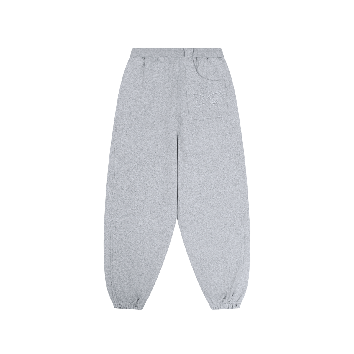 Split Panel Cuffed Joggers (Grey)