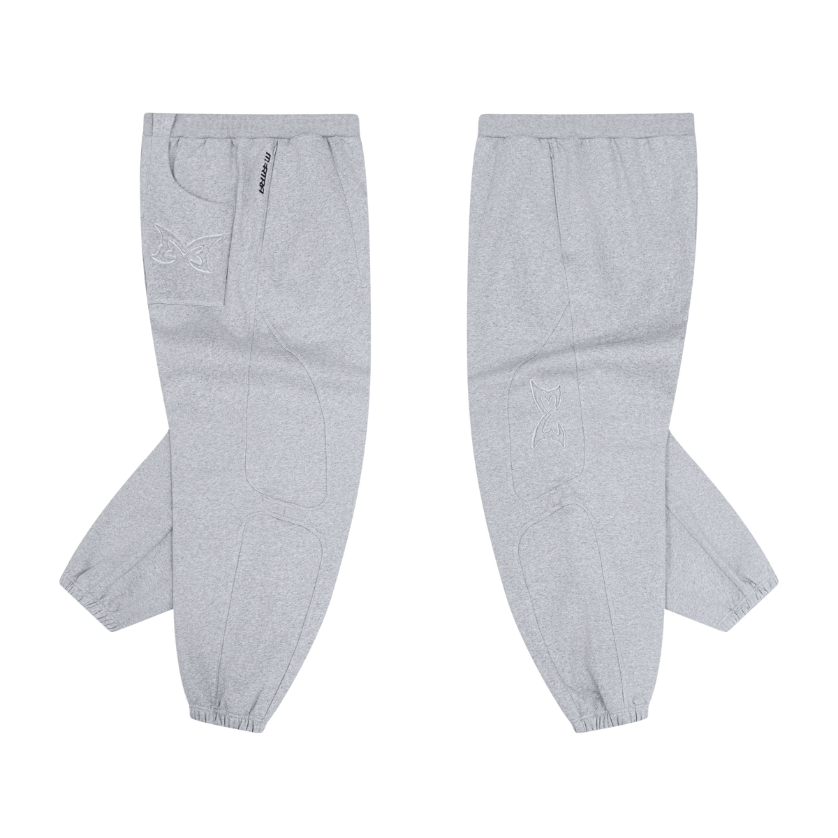 Split Panel Cuffed Joggers (Grey)