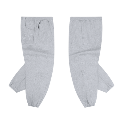 Split Panel Cuffed Joggers (Grey)