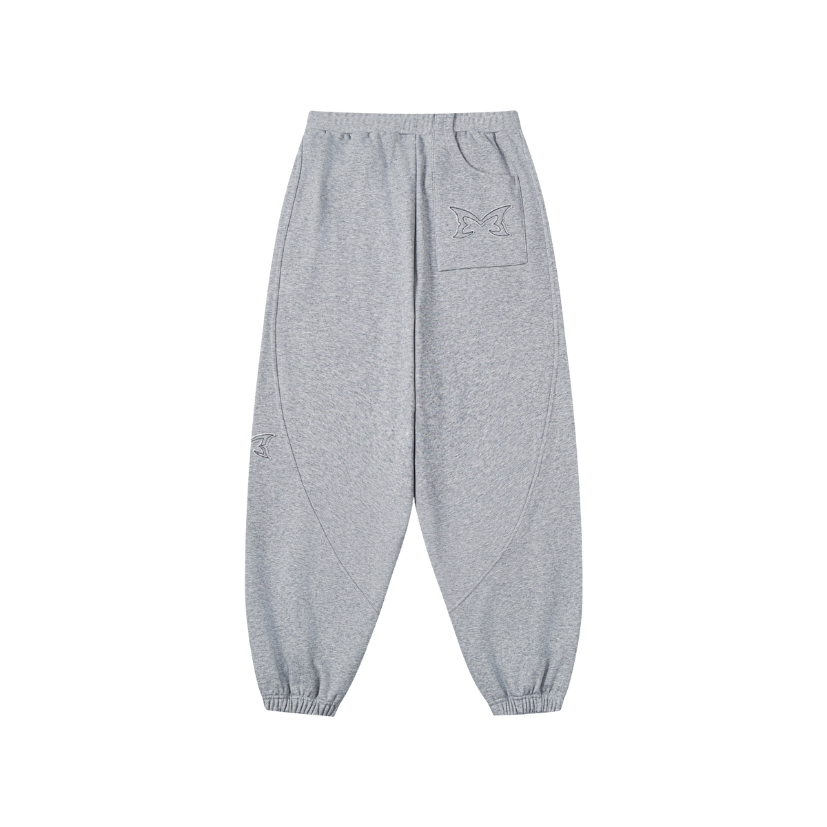 Dual Panel Cuffed Joggers (Grey)
