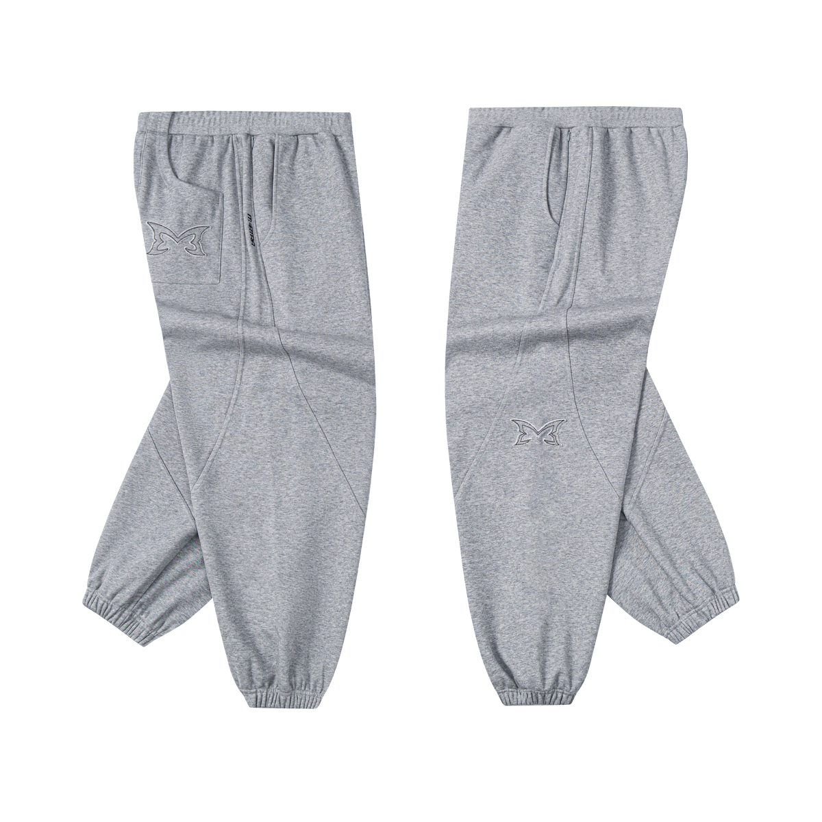 Dual Panel Cuffed Joggers (Grey)