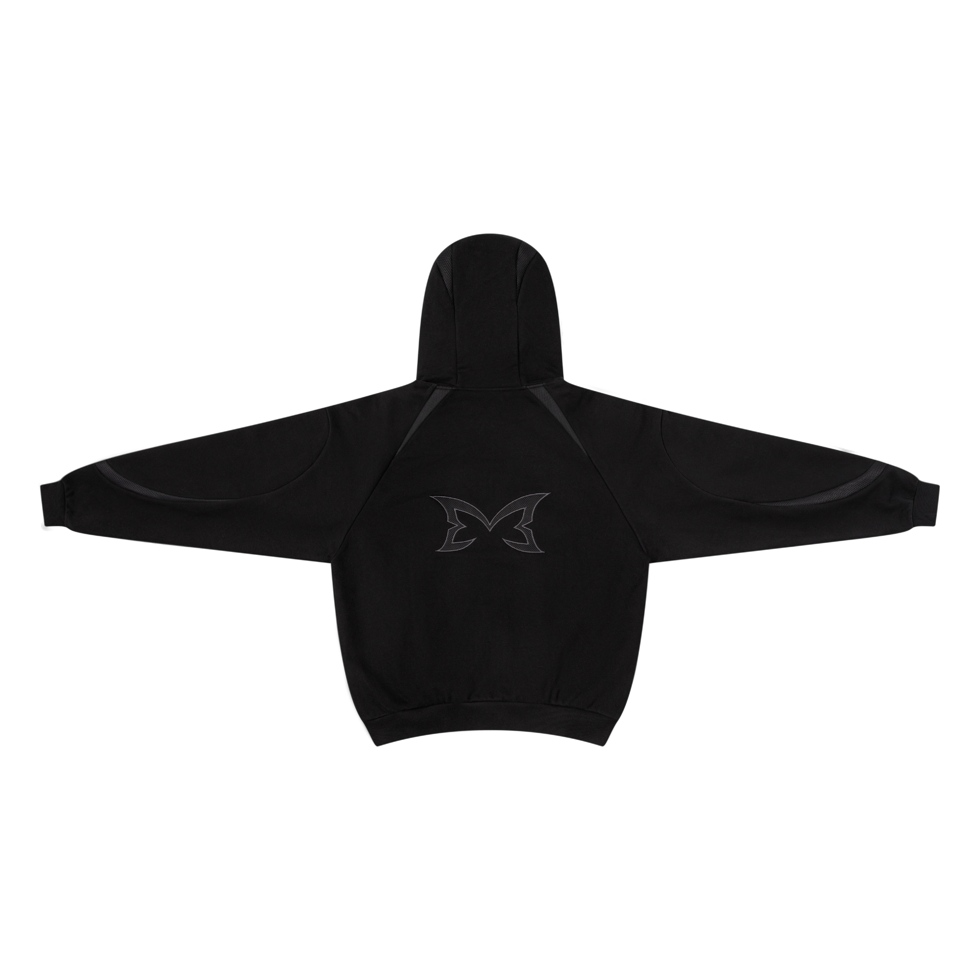 Serpent Zip Up Hood (Black)