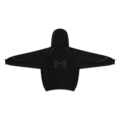 Serpent Zip Up Hood (Black)