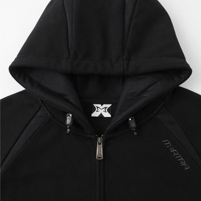 Serpent Zip Up Hood (Black)