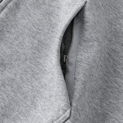 Webbed Lace Full Zip Hood (Grey)