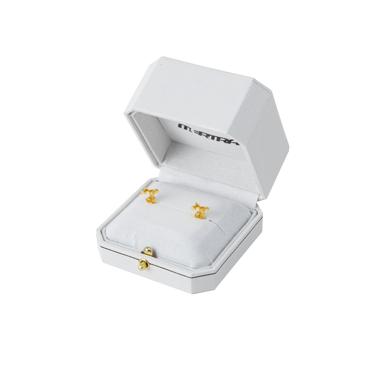 Gold Logo Stud Earrings
