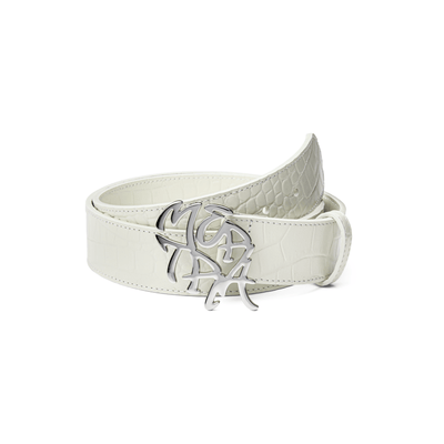Alligator Skin Belt (White) – MERTRA