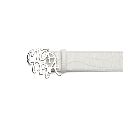 Alligator Skin Belt (White) – MERTRA Alligator Skin Belt (White) – MERTRA