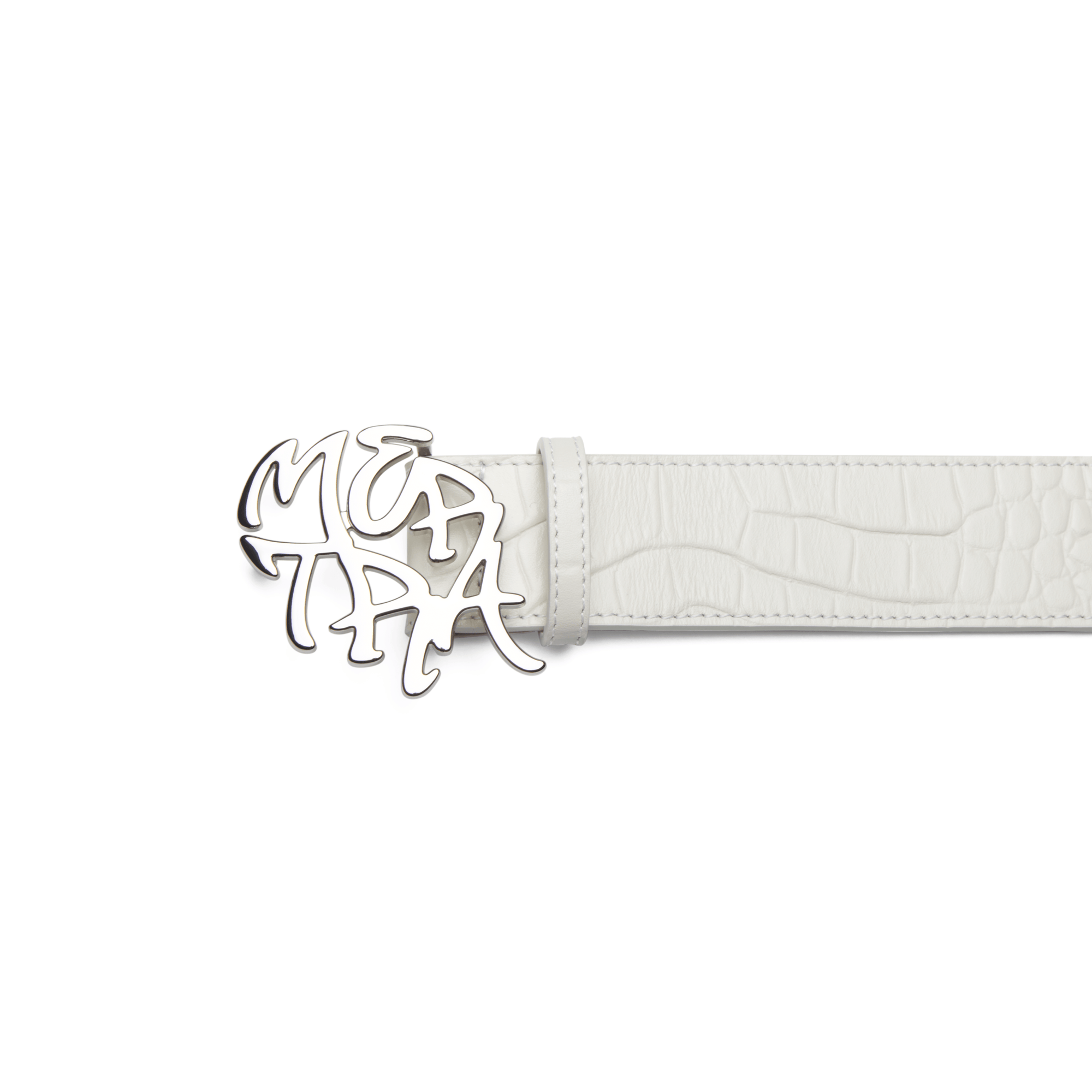Alligator Skin Belt (White) – MERTRA