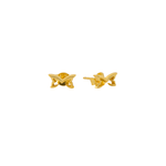 Gold Logo Stud Earrings
