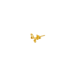 Gold Logo Stud Earrings