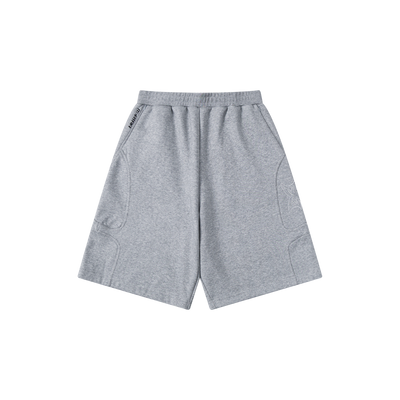 Split Panel Tracksuit Shorts (Grey)