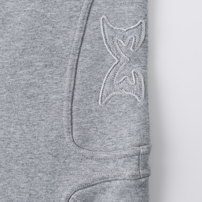 Split Panel Tracksuit Shorts (Grey)