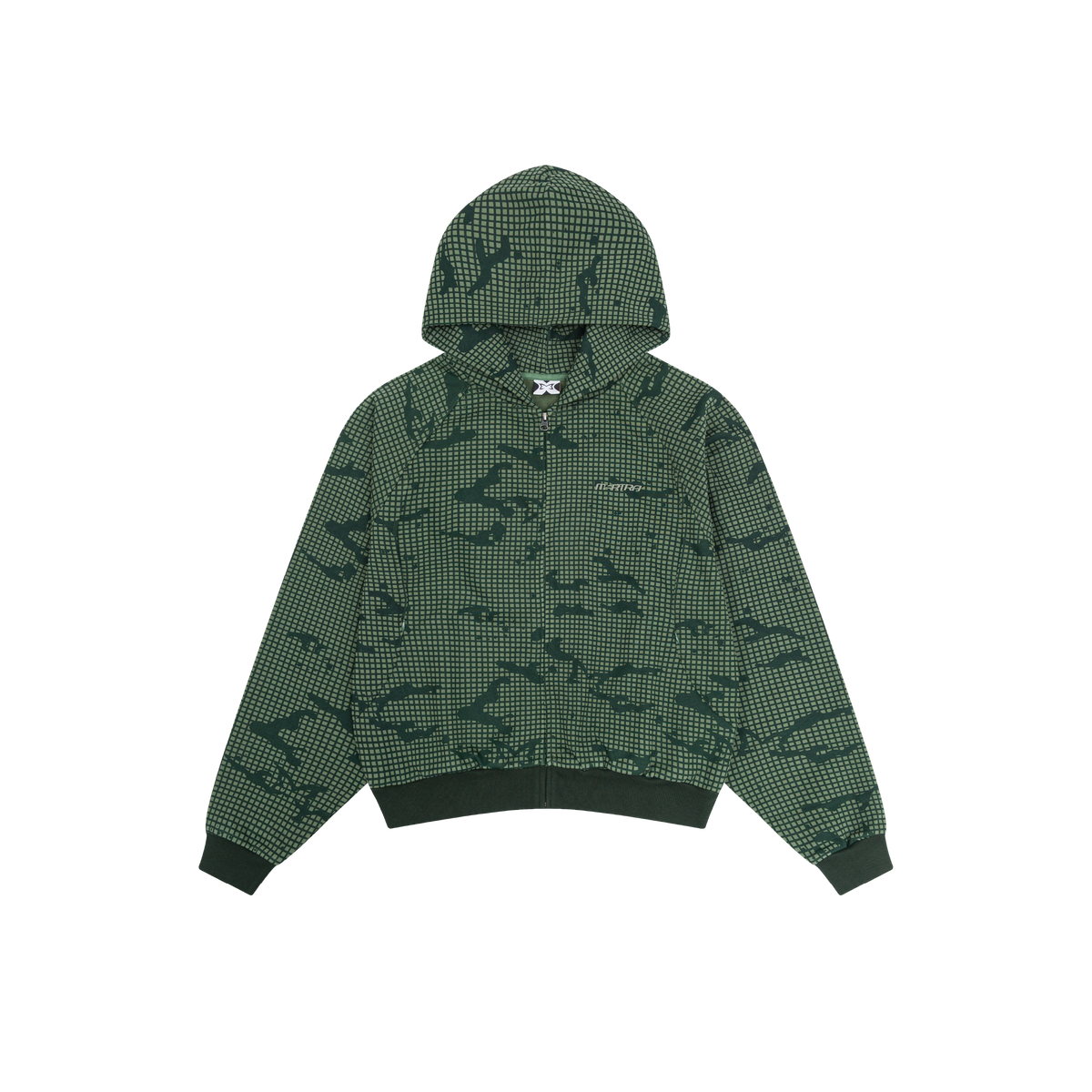 Grid Camo Hood (Green)