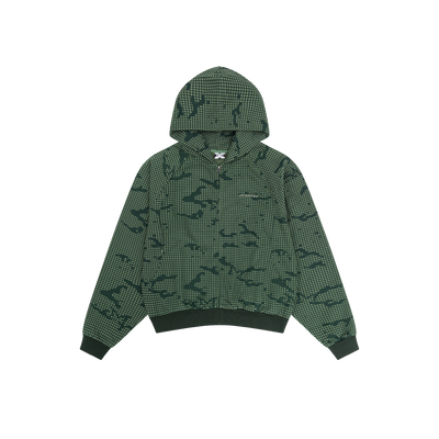 Grid Camo Hood (Green)