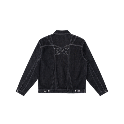 Hardline Denim Jacket (Black / White)