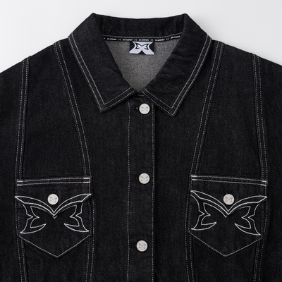 Hardline Denim Jacket (Black / White)