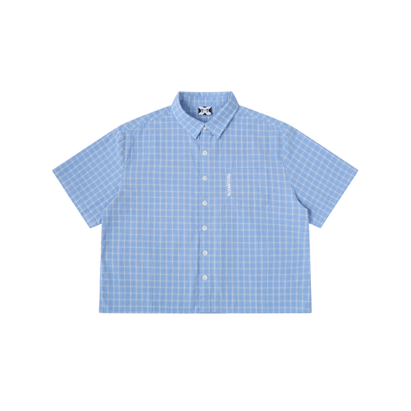 mertra チェックシャツ Plaid Shirt (Light Blue) – MERTRA