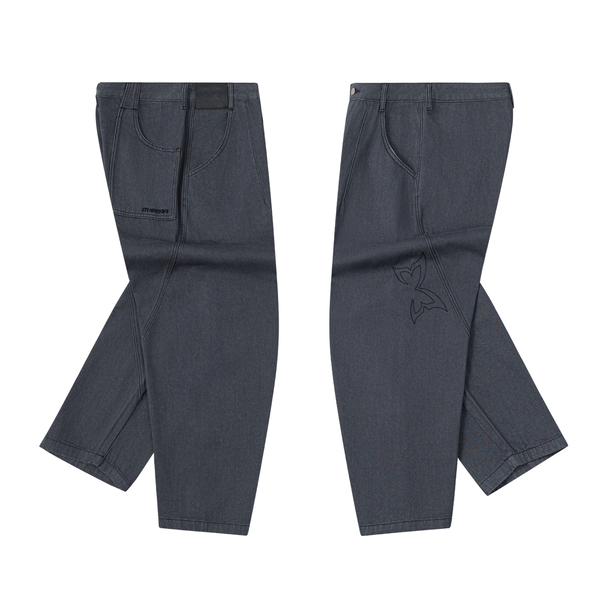Reverse Bigstep Denim (Raw Indigo / Black)