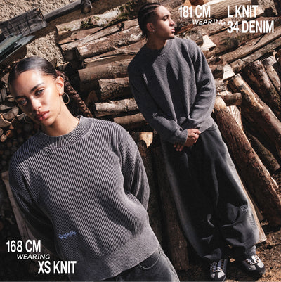 Waffle Knit (Washed Grey)