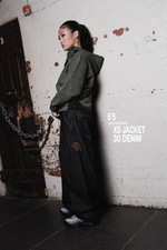 Asymmetrical Plaid Softshell (Green)