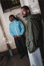 Asymmetrical Plaid Softshell (Green)