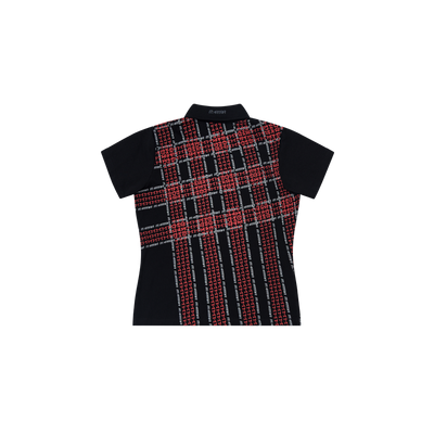 Women's Crosscut Polo (Black / Red)