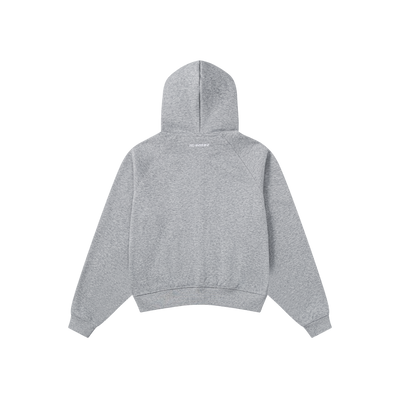 Webbed Lace Full Zip Hood (Grey)