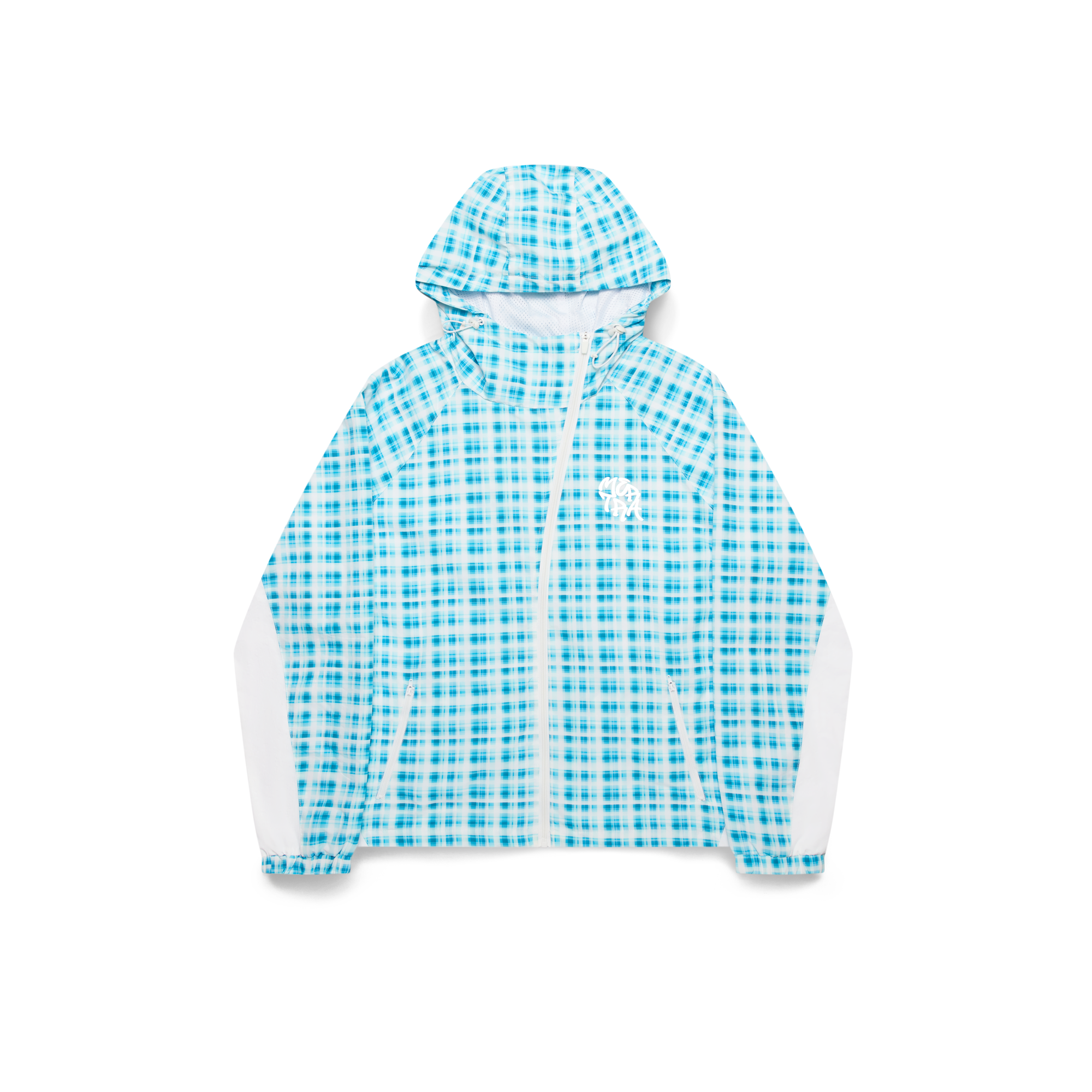 ジャケット・アウター Mertra Asymmetrical Plaid Jacket Asymmetrical Plaid Softshell (Blue) - MERTRA