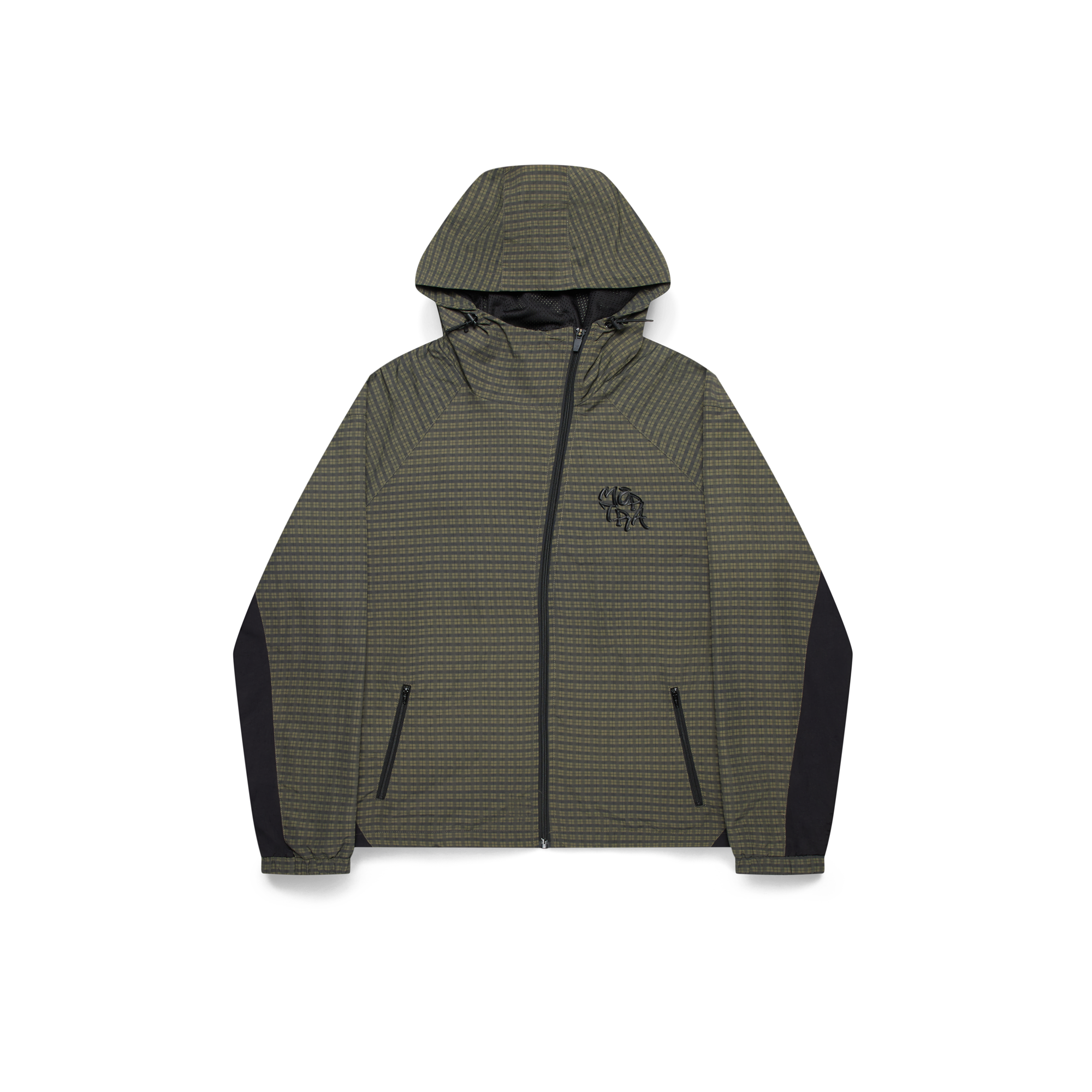 ジャケット・アウター Mertra Asymmetrical Plaid Jacket Asymmetrical Plaid Softshell (Blue) - MERTRA