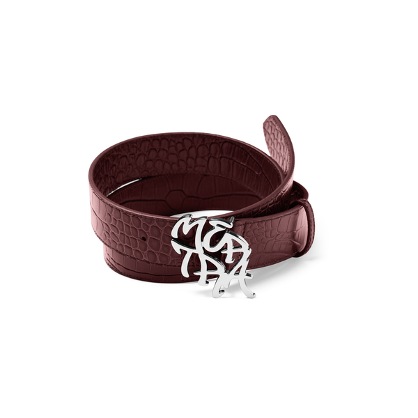 MERTRA Alligator Skin Belt ロゴバックルベルト Alligator Skin Belt (Wine) – MERTRA